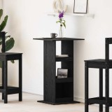 vidaXL Masă de bar cu depozitare Stejar negru 60x60x102 cm Lemn prelucrat