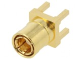 Conector SMB soclu mamă drept 50&Omega; THT PTFE aurit
