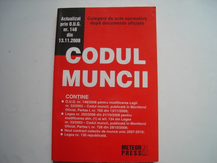 Codul Muncii din 13.11.2008