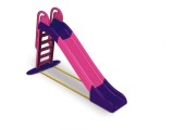 Tobogan Copii MyKids 243 cm, Plastic Rezistent UV, Roz/Mov, +3 Ani, Exterior/Interior, Lungime 2.4m