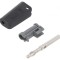 Conector banană 4mm negru nichelat 19A pe cablu