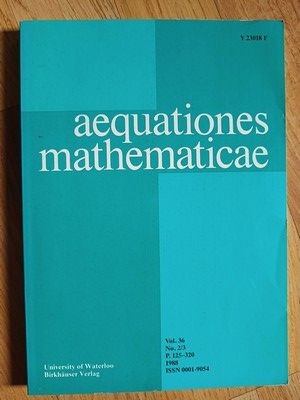 Aequationes mathematicae vol.36, nr.2-3 foto