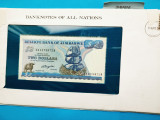 2 Dollars 1980 Zimbabwe-RAR -in pliant de prezentare
