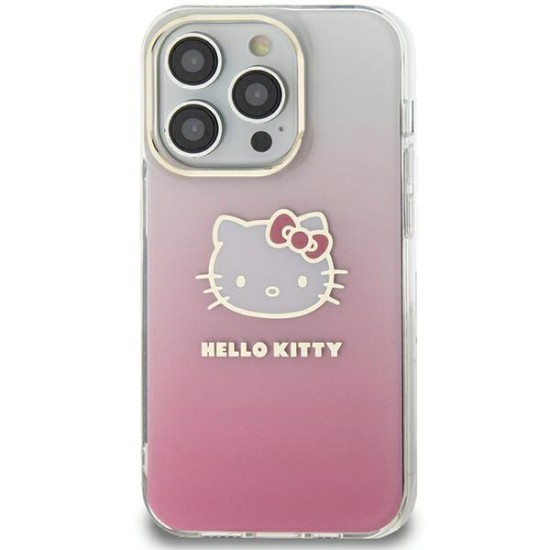 Husa pentru Samsung Galaxy A55 5G - Hello Kitty Hardcase IML Gradient Electrop Kitty Head (HKHCSA55HDGKEP) - Pink