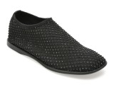 Pantofi EPICA negri, W475, din material textil