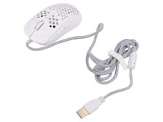 Mouse optic alb USB cu 7 butoane și cablu de 1,8m