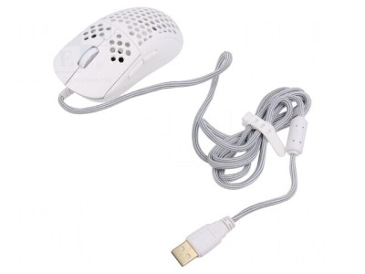 Mouse optic alb USB cu 7 butoane și cablu de 1,8m foto