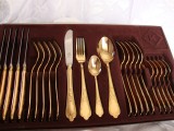 SET / SERVICIU TACAMURI DIN METAL PLACAT CU AUR DE 24K