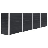 Cumpara ieftin Strat inaltat gradina, antracit, 320x40x77 cm, otel galvanizat