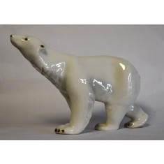 Urs polar din portelan Royal Dux Cehoslovacia - Art Deco - dimensiuni mari