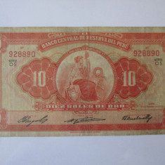 Peru 10 Soles de Oro 1958