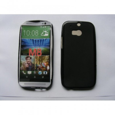 Husa Silicon TPU HTC One (M8) Negru foto