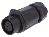Conector Circular Mufă 20mm 12PIN Aurit 5A Mamă