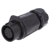 Conector Circular Mufă 20mm 12PIN Aurit 5A Mamă