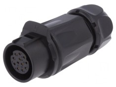 Conector Circular Mufă 20mm 12PIN Aurit 5A Mamă