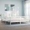 vidaXL Cadru de pat cu tăblie Super King Size, alb, lemn masiv 3194457