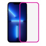 Folie de Sticla Securizata pentru Apple iPhone 15 Pro Max, Flippy, Luminous, Margine Fosforescenta Neon din Silicon, Mat, Anti-Amprenta, Protectie Com, Oem