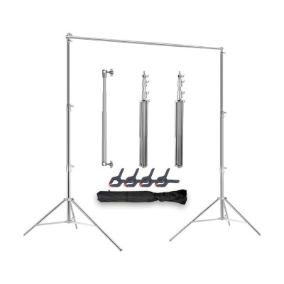 Kit pentru suport fundal studio 260cm cu stative si bara din inox DESIGILAT foto