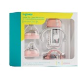 Pachet 3 in 1 cana 260 ml, roz, U-Grow
