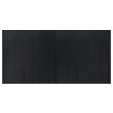 Cumpara ieftin Covor dreptunghiular, negru, 100x200 cm, bambus