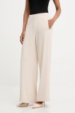 Answear.LAB pantaloni culoarea bej, lat, high waist