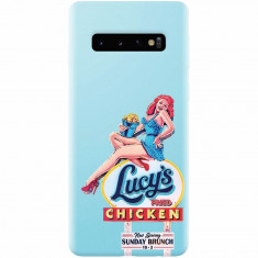 Husa silicon pentru Samsung Galaxy S10 Plus, American Vintage Restaurant Sign