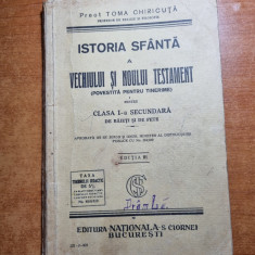 istoria sfanta a vechiului si noului testament - manual clasa 5-a-din anul 1929