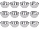 Set boluri, 12 piese, 500 ml, Metal, Argintiu