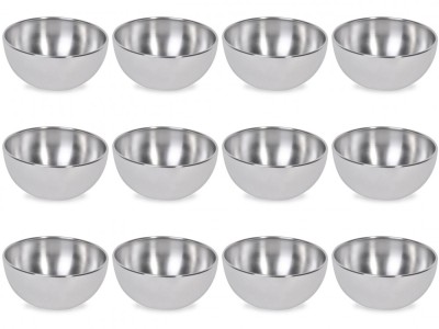 Set boluri, 12 piese, 500 ml, Metal, Argintiu foto