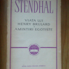 e3 VIATA LUI HENRY BRULARD. AMINTIRI EGOTISTE - STENDHAL