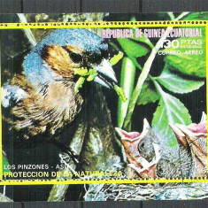 Eq. Guinea 1976 Asian birds, perf. sheet, used M.028