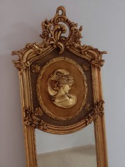 Oglinda in stil francez de dimensiuni impresionante, rama structura din lemn