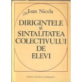 Dirigintele si sintalitatea colectivului de elevi - Ioan Nicola