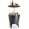 Keter Bar Răcire Antracit, Masă Cocktail Gradină, 30L, Polipropilenă, 49.5x84cm