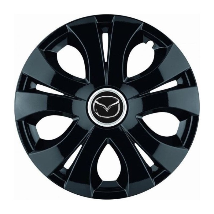 Set 4 Capace Roti Top Negru R16, Compatibil Cu Mazda