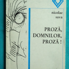 Nicolae Sava – Proza domnilor proza ( antologie )