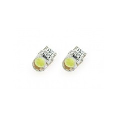 Set 2 bec led auto W5W T10 cu 2xCOB 12v