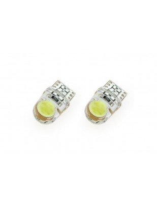 Set 2 bec led auto W5W T10 cu 2xCOB 12v foto