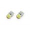 Set 2 bec led auto W5W T10 cu 2xCOB 12v