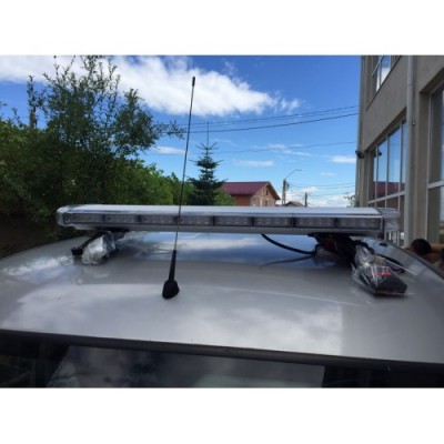 Bara Rampa girofare cu LED-uri 12v/24v lumina albastra COD: ART24 foto