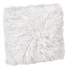 Perna Decorativa de Iarna din Blana Shaggy Alba 25x25 cm