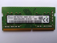Memorie Ram Laptop SKhynix 8GB DDR4 PC4-2666V 2666Mhz HMA851S6JJR8N foto