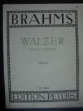 PARTITURA Brahms-Walzer VALSES Opus 39 Editura: Peters.Leipzig