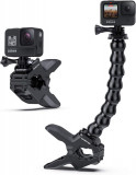 Suport cu clemă Setop Jaws Flex cu g&acirc;t de g&acirc;scă reglabil Compatibil cu GoPro Her