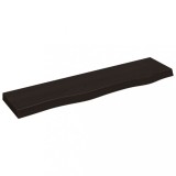 Cumpara ieftin Raft de perete maro inchis 80x20x4 cm lemn masiv stejar tratat