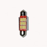 Set 2 Becuri LED 36mm SOFIT 12V ALB Rece 12 SMD 4014 Canbus, Fara Eroare Bord, Auto Numar