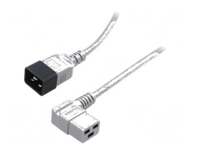 Cablu de alimentare IEC C19 la IEC C20, 5m, gri foto