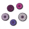 Jibbitz Crocs Mixed Purple Florals 5 Pack, Crocs Jibbitz