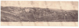 78 - GHELARI, Hunedoara, Panorama, Romania - Double old postcard - used - 1901, Circulata, Printata