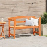 Banca gradina vidaXL, acacia masiv, 119x76x44cm, maro, 3 locuri, exterior, lemn